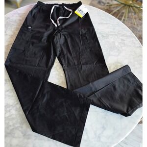 WonderWink WonderWork Scrub Pants Mens Medium Tall Black Cargo 503T New With Tag